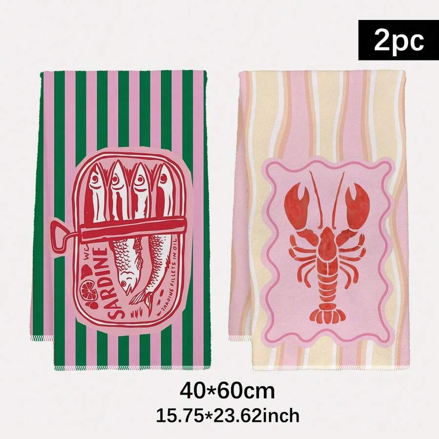 Kitchen Baking Cloth - Set di 2 strofinacci da cucina