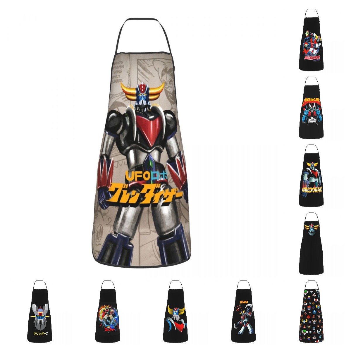 Kitchen Robot Baking - Unisex Grendizer Anime Kitchen Chef Cooking